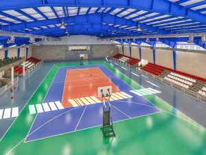 realistic sport hall complex 3D Model