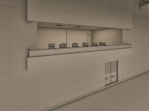 realistic sport hall complex 3Dモデル
