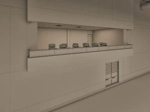 realistic sport hall complex 3D Model