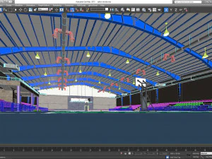 realistic sport hall complex 3D Model