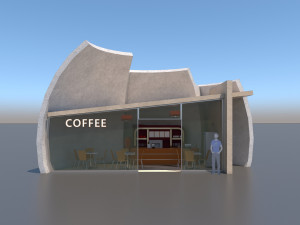 small coffee shop 3D Model