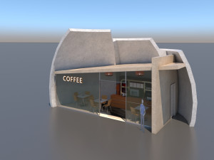 small coffee shop 3Dモデル