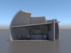 small coffee shop 3Dモデル