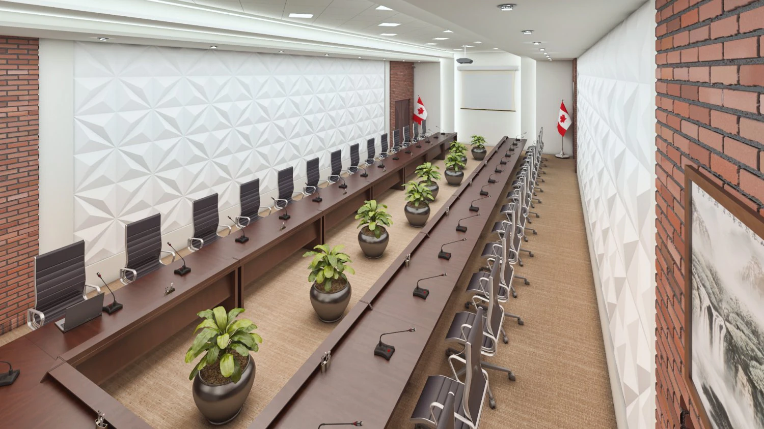 high detail conference center 3D Model .c4d .max .obj .3ds .fbx .stl .blend