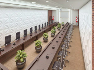 конференц-центр с высокой детализацией 3D Модель