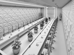 high detail conference center 3D मॉडल