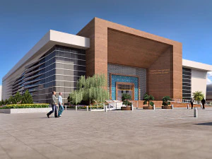 high detail conference center low poly vr - ar - low-poly 3D Model