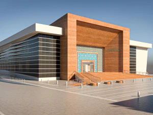 high detail conference center low poly vr - ar - low-poly 3D Model