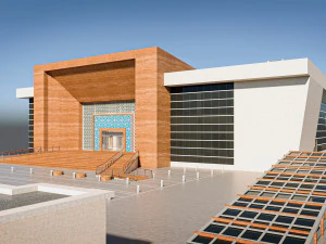 high detail conference center low poly vr - ar - low-poly 3D Model