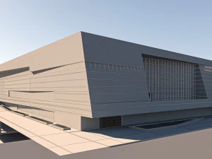 high detail conference center low poly vr - ar - low-poly 3D Model
