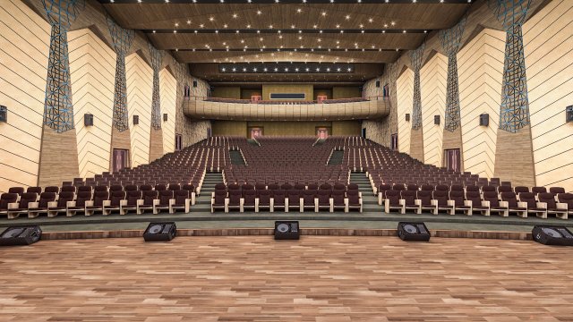 high detail conference center 2 3D 模型 .c4d .max .obj .3ds .fbx .stl .blend 