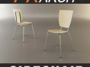 sidechair mitab kvadrat 3D Model