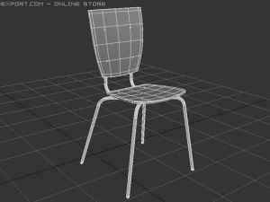 sidechair mitab kvadrat 3D Model
