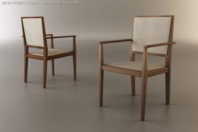 armchair andreu world manili 3D Model .c4d .max .obj .3ds .fbx .stl .blend 