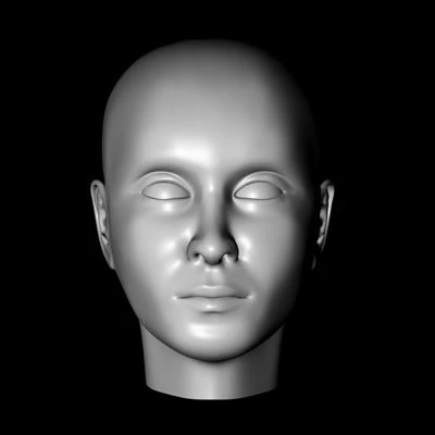 female head 3D Model .c4d .max .obj .3ds .fbx .stl .blend 