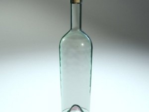 clear glass bottle 3D Model