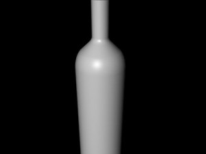 clear glass bottle 3D 模型