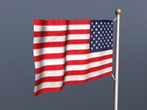 american flag Modelo 3D