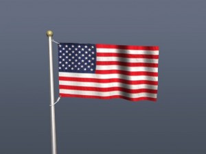 american flag Modelo 3D
