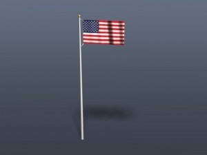 american flag Modelo 3D