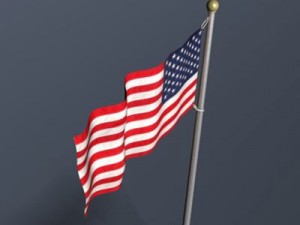american flag Modelo 3D