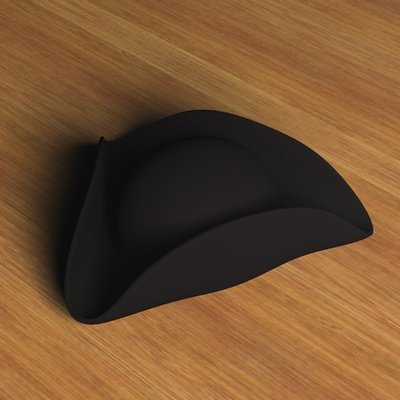 three cornered hat 3D मॉडल .c4d .max .obj .3ds .fbx .stl .blend 