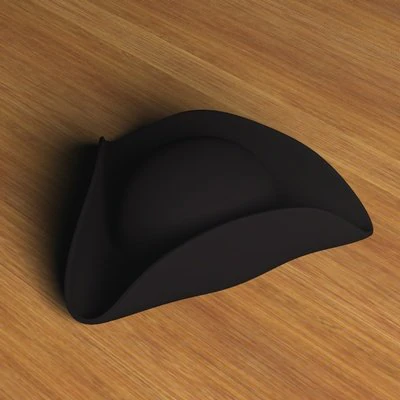 three cornered hat 3D Model .c4d .max .obj .3ds .fbx .stl .blend