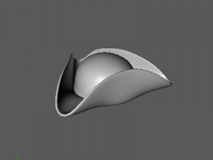 three cornered hat 3D मॉडल