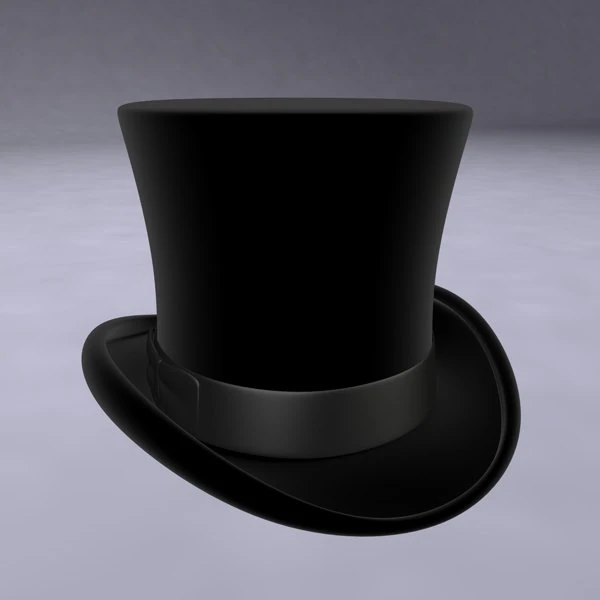 top hat 3D Model .c4d .max .obj .3ds .fbx .stl .blend
