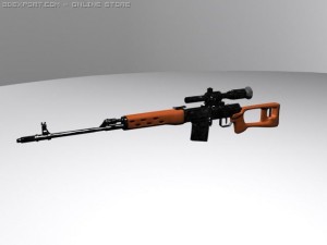 svd dragunov sniper rifle 3D-Modell