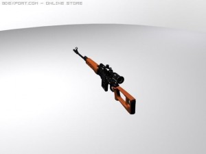 svd dragunov sniper rifle Modelo 3D