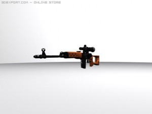 svd dragunov sniper rifle Modelo 3D