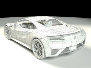 Acura nsx 2015 3D Модель