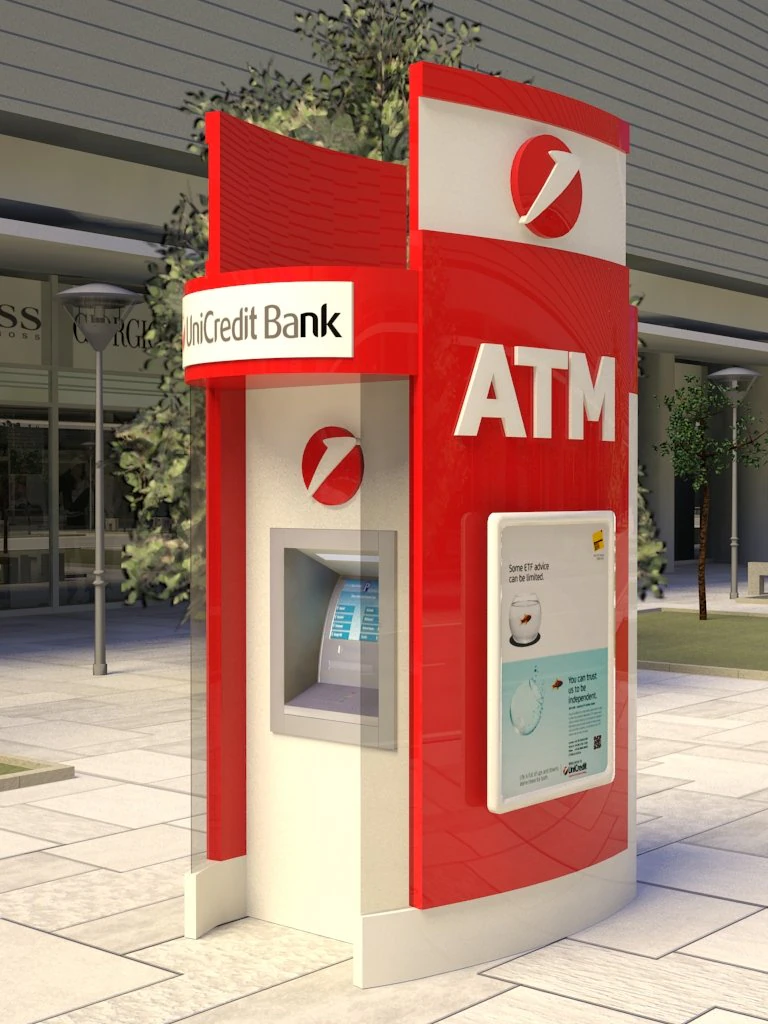 atm kiosk 01 3D Model .c4d .max .obj .3ds .fbx .stl .blend