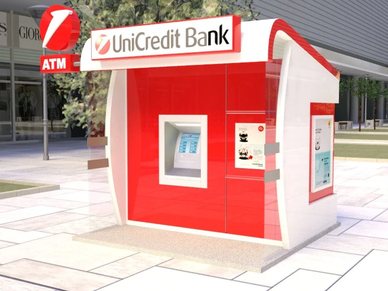 atm kiosk 02 3D Model .c4d .max .obj .3ds .fbx .stl .blend 