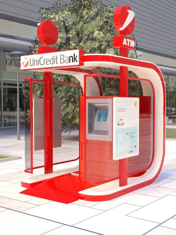 atm kiosk 03 3D Model .c4d .max .obj .3ds .fbx .stl .blend