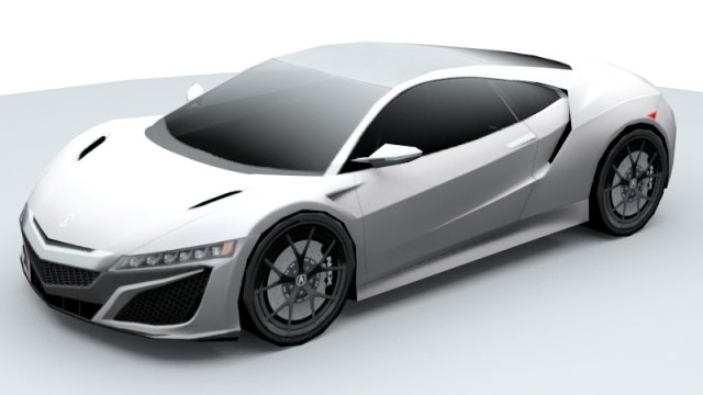 acura nsx 2016 lowpoly Model 3D .c4d .max .obj .3ds .fbx .stl .blend 