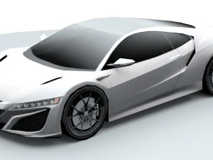 acura nsx 2016 lowpoly Modelo 3D