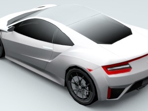 acura nsx 2016 lowpoly Model 3D