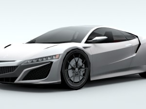 acura nsx 2016 lowpoly Model 3D