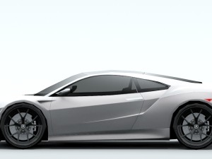 acura nsx 2016 lowpoly Model 3D