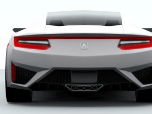 acura nsx 2016 lowpoly Model 3D