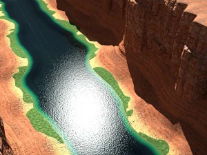 Canyon with river 3D Model