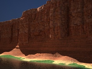 Canyon with river 3D Модель