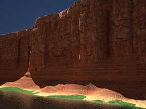 Canyon with river 3D Model