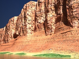 Canyon with river 3D Модель