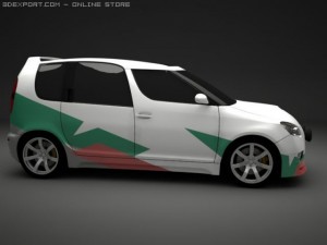 Skoda roomster wrc 3D Модель