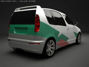 Skoda roomster wrc 3D Model