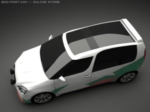 Skoda roomster wrc 3D Модель