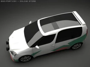 Skoda roomster wrc 3D Model